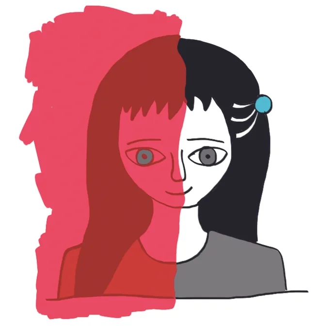 Los ojos son ambos del mismo color: gris